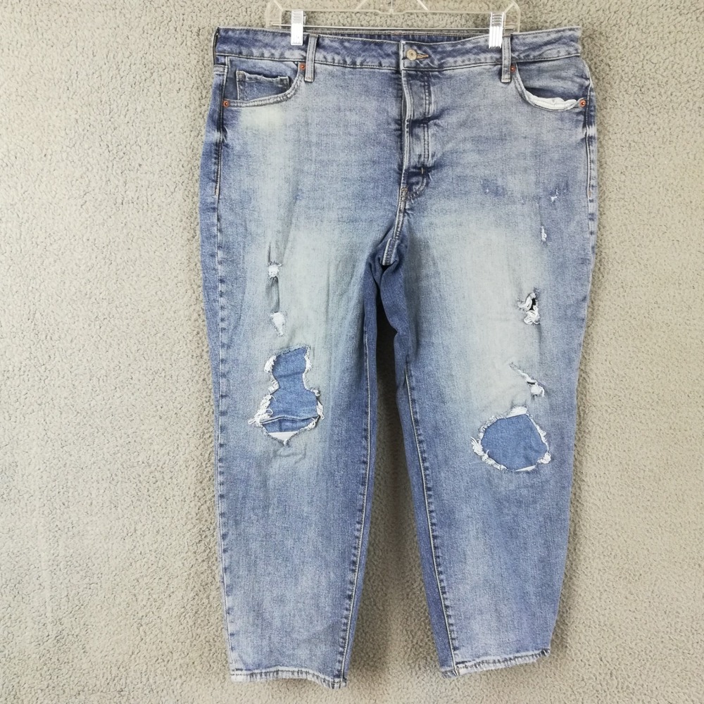 Old Navy Womens Jeans O. G. Straight Blue Denim High Rise Secret Slim Plus 22